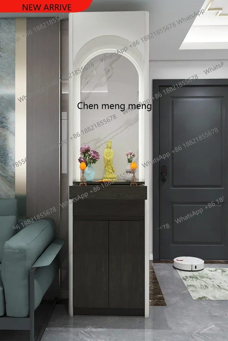 z183 New Chinese Buddhist shrine standing cabinet, shrine  simple shrine Bodhisattva offering table, God of Wealth placing cabin