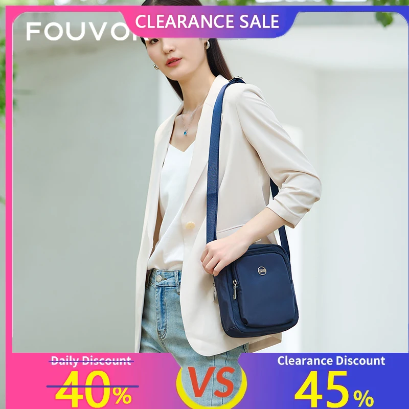 

Fouvor Small Women's Shoulder Bag Nylon Fashion Canvas Sports Lightweight Crossbody Bags Casual Oxford Waterproof Bags 6105-05