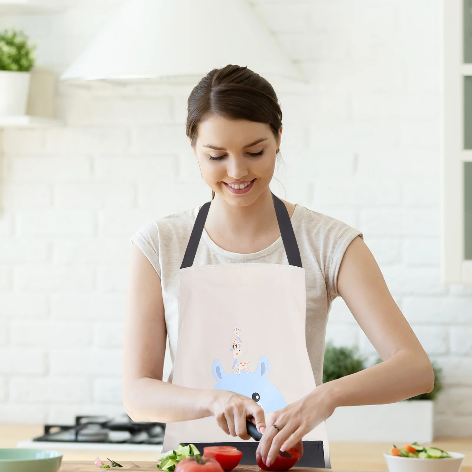 

Kitchen Apron with Pockets for Women Men Cooking Baking Waterproof Workwear Chef Gardening Haircut Oil Resistant Stylish Multi