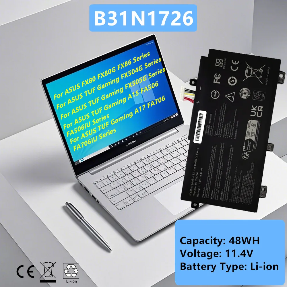 

Laptop Battery For ASUS TUF Gaming A15 FA506 FA506IU A17 FA706 FX504G FX504GM FX504GD FX504GE FX505G FX80 FX86 FX80G B31N1726