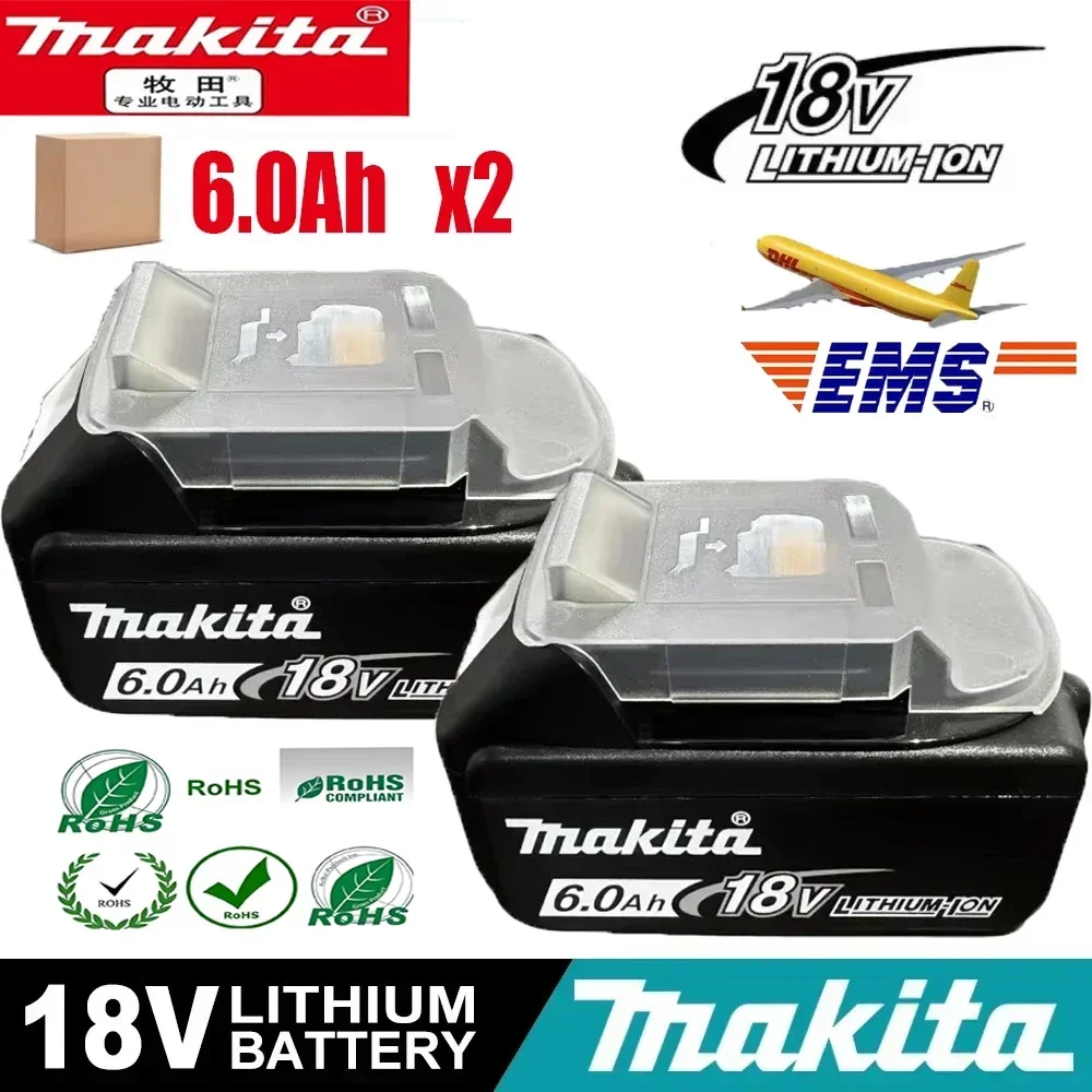 

100% Original Makita NEW 6Ah for Makita 18V Battery BL1830B BL1850B BL1850 BL1840 BL1860 BL1815 Replacement Lithium Battery