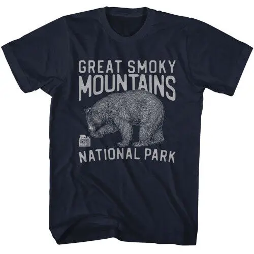 National Parks Foundation Great Smoky Mountains T Shirt Blue