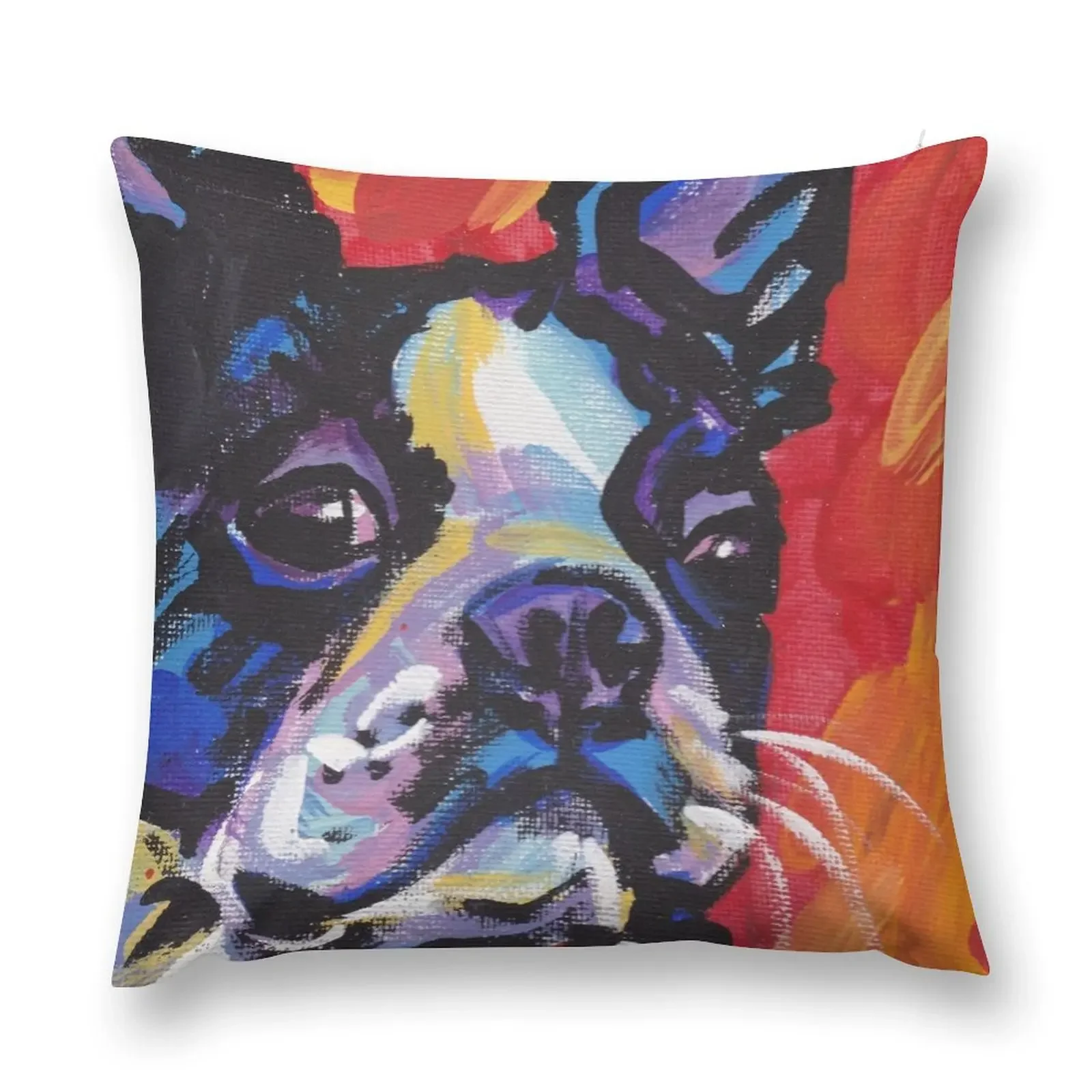 

Boston Terrier Bright colorful pop dog art Throw Pillow Christmas Pillowcase Christmas Covers pillow