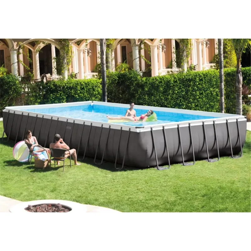 INTEX 26378 Set di piscine rettangolari con struttura ultra metallica Piscine fuori terra