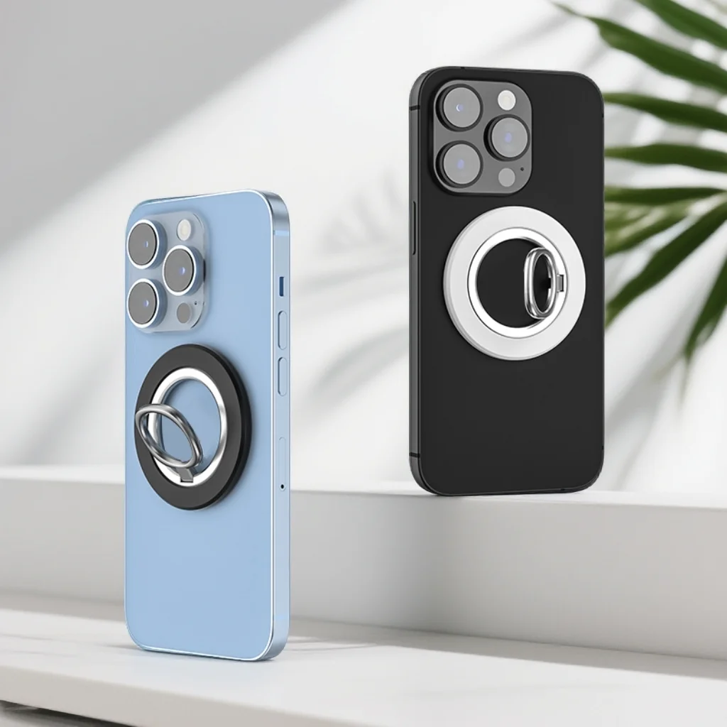 Mobile Phone Folding Strong Magnetic Holder for Magsafe Finger Ring 360° Rotation Bracket Magnet Stand for iPhone 16 15 Samsung