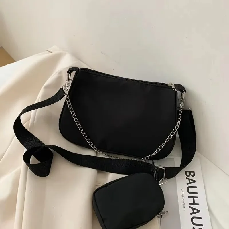 Nylon Crossbody Bag For Women Fashion Portable Casual Underarm Bag Students Cross Body Bag