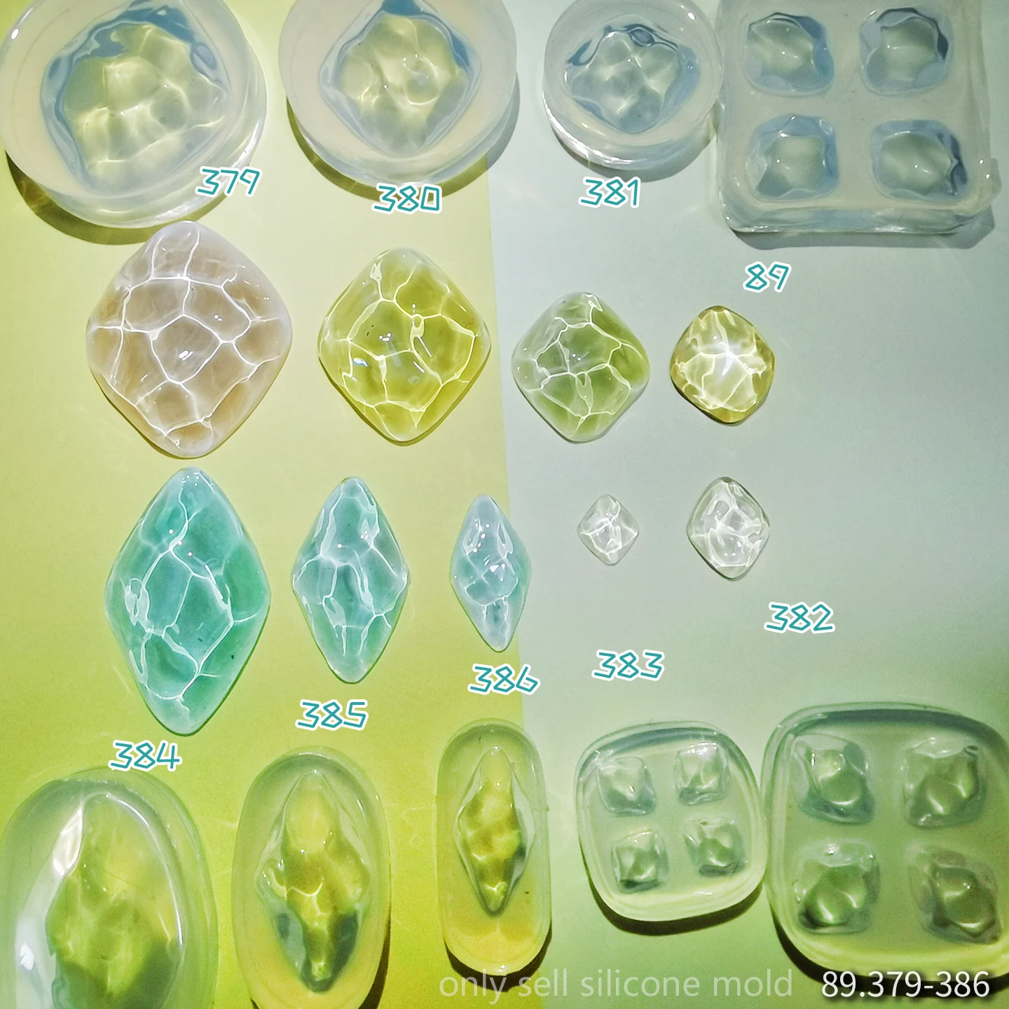 Forma do żywicy epoksydowej DIY, ręcznie robiona, wzór rombów, wzór fal wodnych, forma do miniaturowych elementów, forma do żywicy epoksydowej, forma do żywicy UV