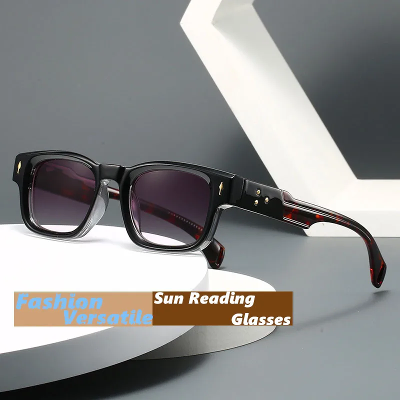 2025New Mann Frau Sonne Lesebrille Platz Mode Vielseitig Trend Anti-blau Licht Leser Gradienten Brillen Unisex Brillen