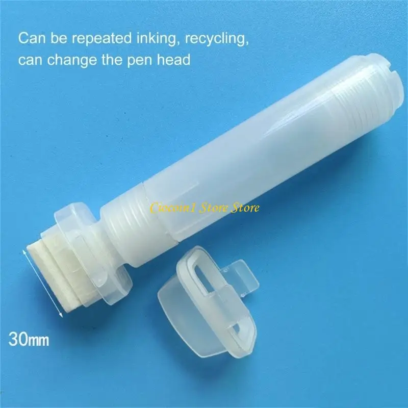 A3PC 2Pcs Refillable Empty Paint Pen Empty Marker Flat or Round Tip Empty Pen For Painting on Fabric Canvas Wall Glass