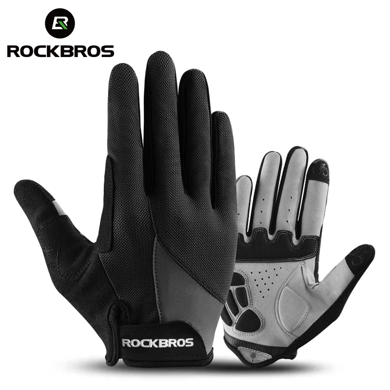 ROCKBROS Windproof Cycling Gloves Touch Screen Riding MTB Bike Bicycle Gloves Thermal Warm Motorcycle Winter Autumn Bike Gloves