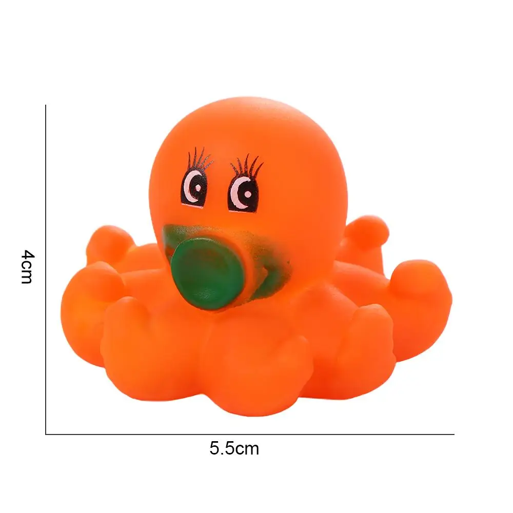 Cute for Kids Animals Squeeze Colorful Sound Squeaky Baby Bath Toys Float Shower Toy Swimming Water Toys Bath Toys