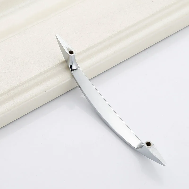 Modern Simple Chrome Cabinet Door Handles Drawer Knobs Kitchen Cupboard Wardrobe Door Pulls Fashion Furniture Hardware