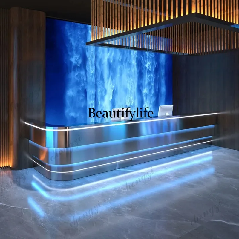 

PPP Hotel Bar Reception Desks Luxury Welcome Display Modern Reception Desks Aesthetic Design Comptoire Accueil Trendy Furniture