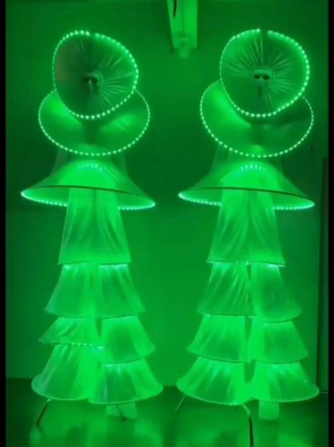 ملابس كرنفال فاخرة تضيء RGB led روبوت للرجال زي رائع للمشاية عرض مسرحي