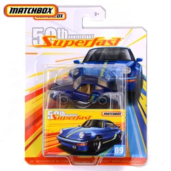 Original Matchbox Car GBJ48 09' 80 Porsche 911 Turbo Superfast 50th Anniversary Vehicle Model Toys for Boys Collection Fun Gift