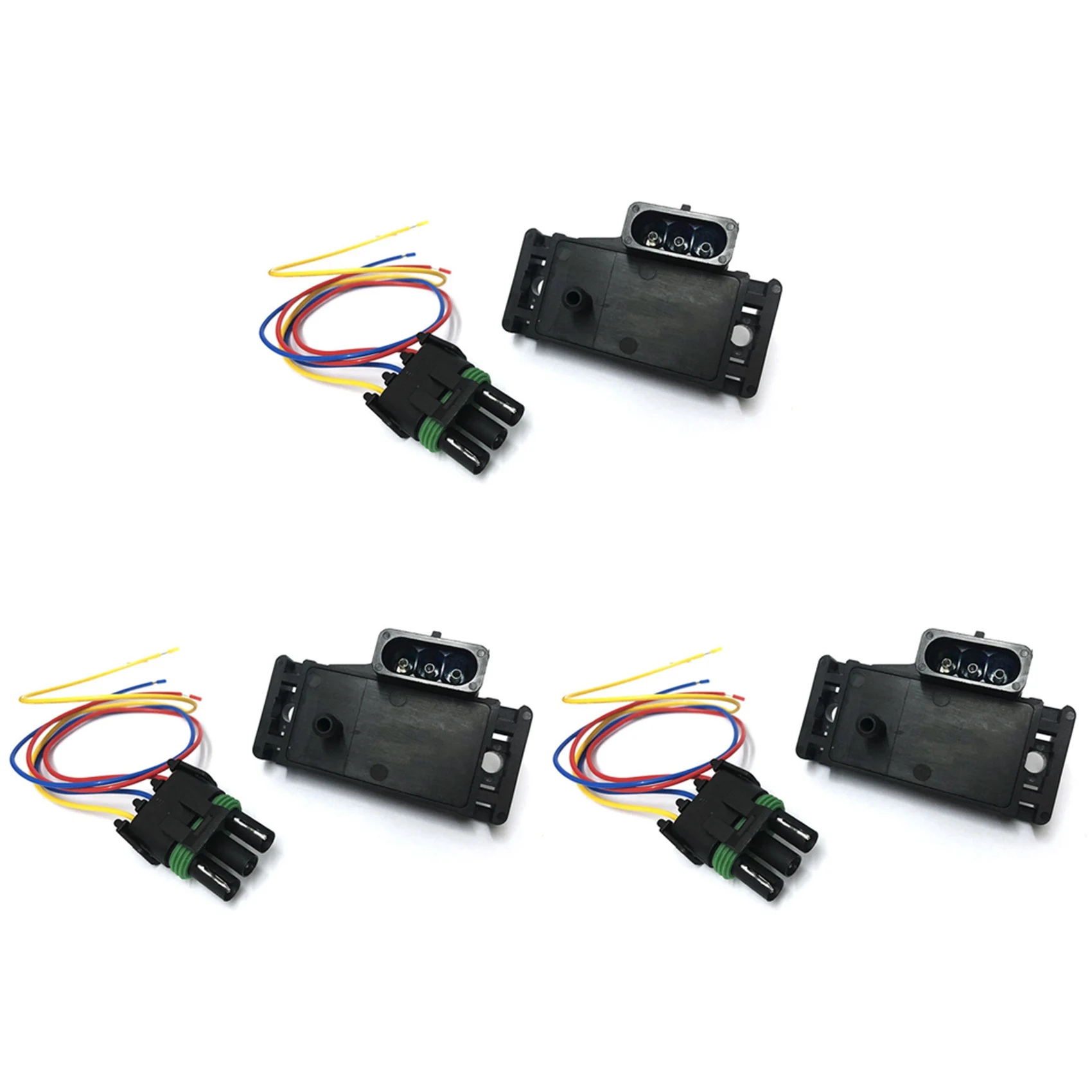 3X 3 Bar Map Manifold Sensor Tekanan Absolut Turbo Boost Wire Plug Pigtail 12223861 untuk Cadillac Pontiac