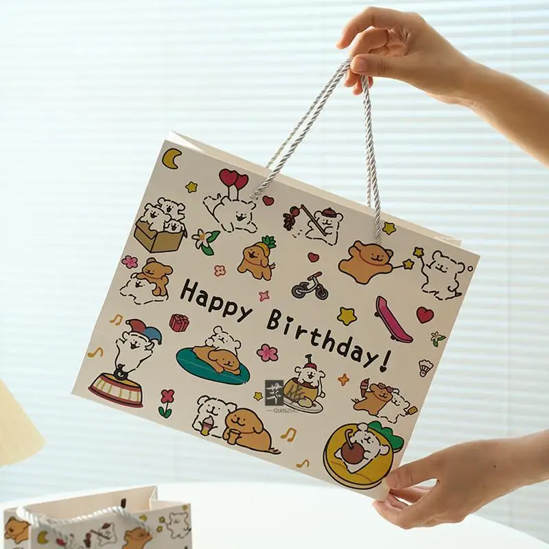 cute-cartoon-birthday-gift-packaging-handheld-white-card-paper-bag-durable-storage-shopping-bag-kitchen-baking-diy-tool