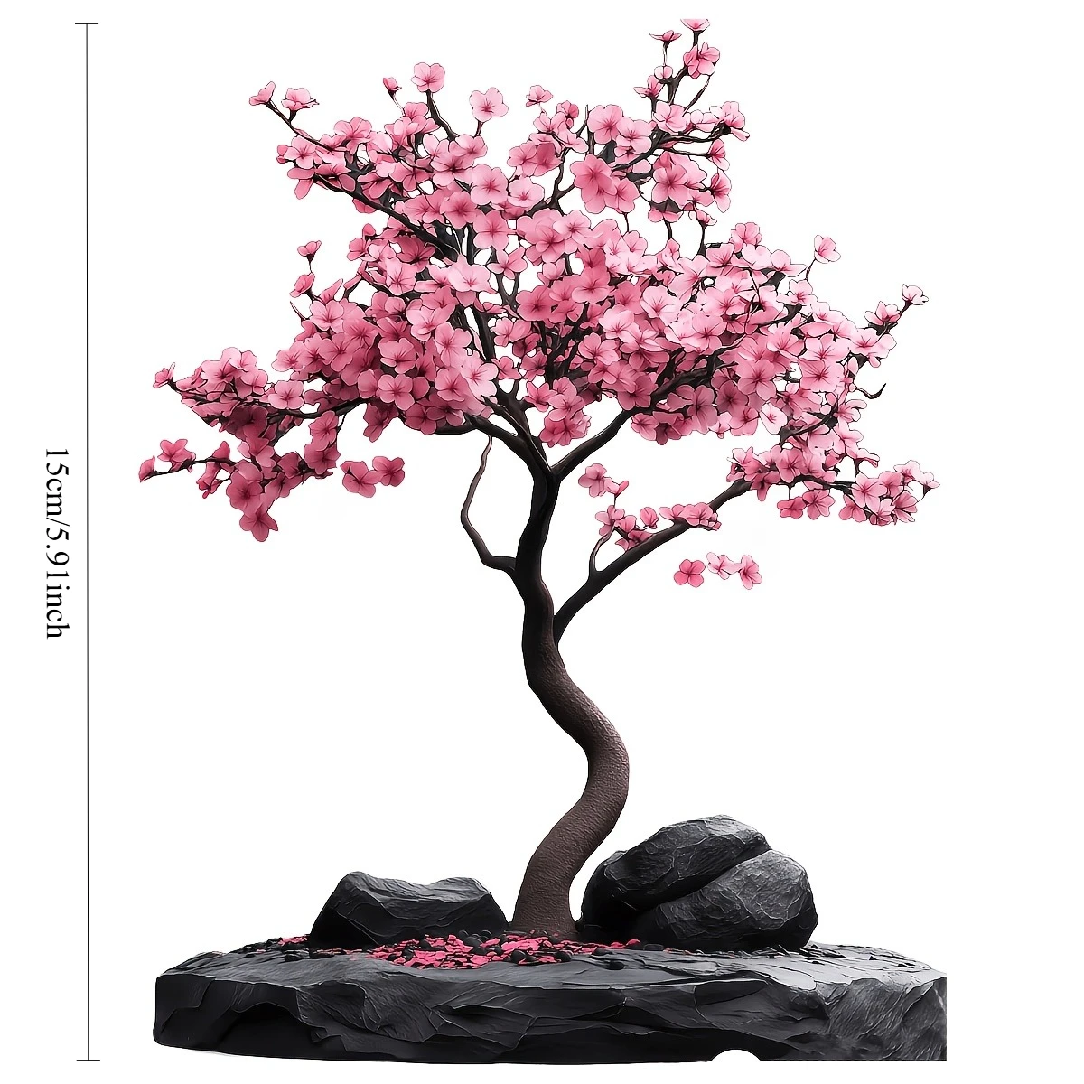 Sakura Bonsai Tree Car Sticker Waterproof Vinyl Decal for Car Motorcycle Laptop Window Wall Cabinet Luggage