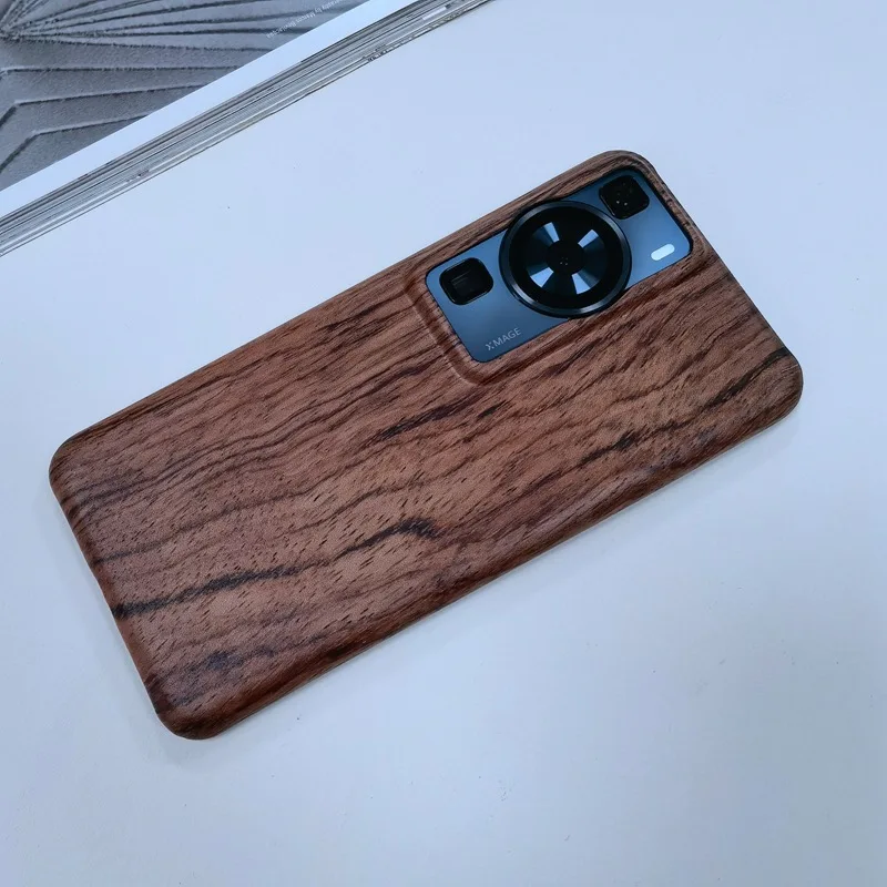 Natura Full Wood Phone Case For Huawei P60 Pro Walnut Wooden Coque Luxury Bamboo Wood Phone Hard Cover For Huawei P60