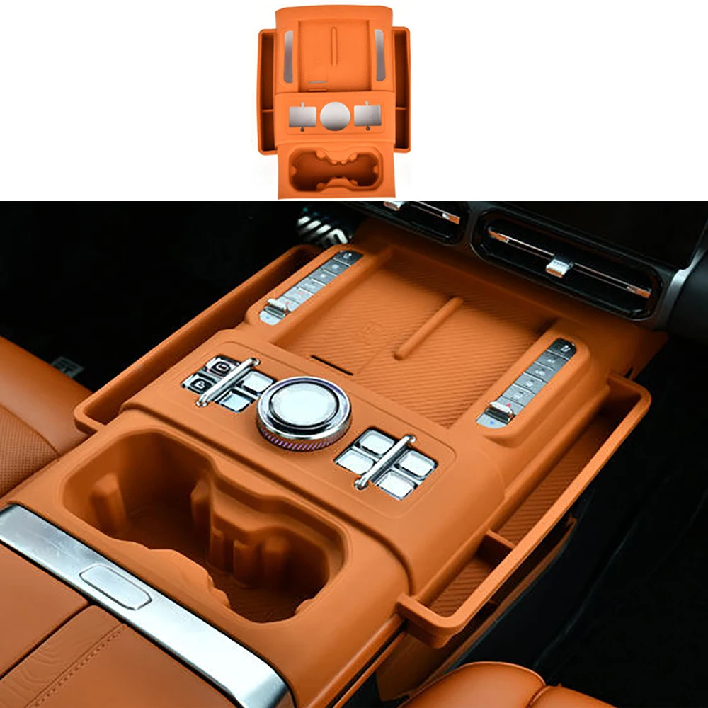 Car Interior Accessories For 2025 + Chery JETOUR G700 All-inclusive Wireless Charging Silicone Mat Water Bottle Anti-slip Mat
