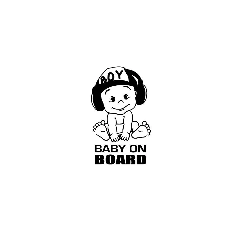 Warning BABY ON BOARD Car Stickers Window Funny Cute Boy Automobiles Exterior Accessories Vinyl Decals,18cm*12cm - view 5