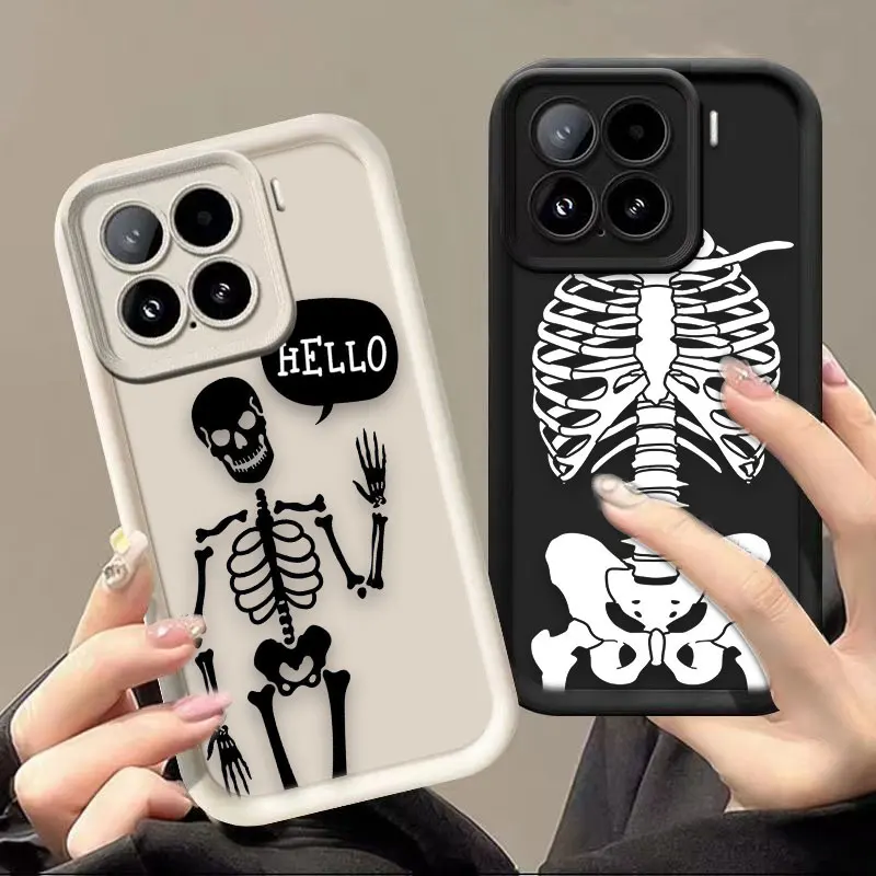 

Gothic Skull Frame Phone Case For Xiaomi POCO F8 F7 ULTRA F5 F4 F3 C40 M6 M7 X3 X4 GT X5 X6 X7 PRO Cover TPU Case DIY Shell Capa
