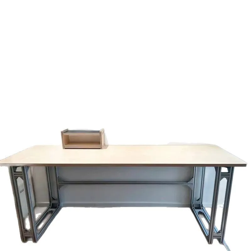 

Nordic retro solid wood long table aluminum profile meeting personalized creative negotiation large office desk