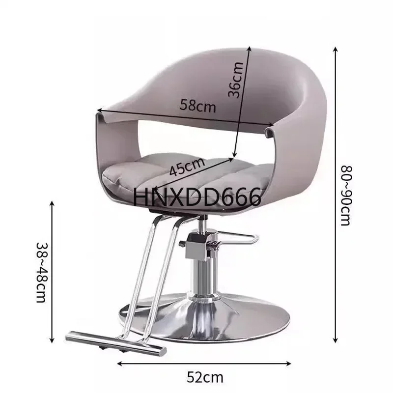 

Trendy Perm Hair Salon Chair Stainless Italian High-end Comfort Barbershop Chair Modern Rotate Silla De Barbero Home Furniture