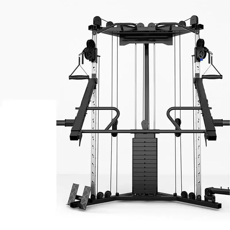 

Новый стиль Smith Machine Многофункциональный тренажер с высокой и низкой тягой и двойной рукой Тренажерный зал Тренажерная станция для маленьких птиц с функцией подтягивания