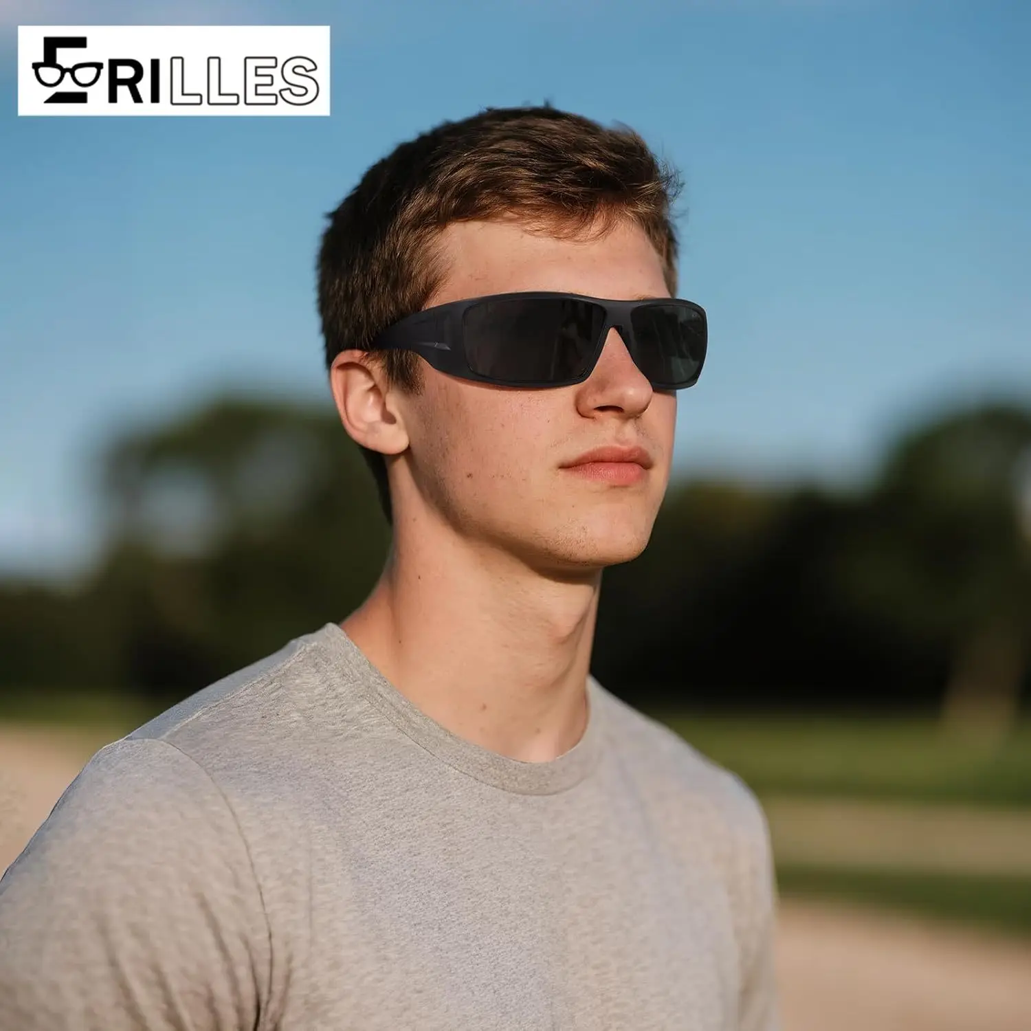 

Поляризованные спортивные солнцезащитные очки для мужчин, нейлоновая оправа TR90, защита UV400 для рыбалки, езды на велосипеде, вождения, ветрозащита