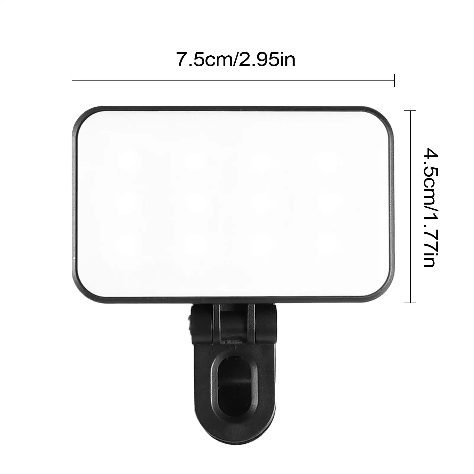 Portable Phone Selfie Light Rechargeable 3 Color Modes Adjustable Brightness Clip-on LED Light For Makeup Vlogging Live