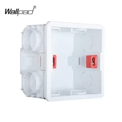 Wallpad-caja de conexiones Universal 3x3, enchufe de enchufe europeo y británico, placa de pared única, caja de montaje