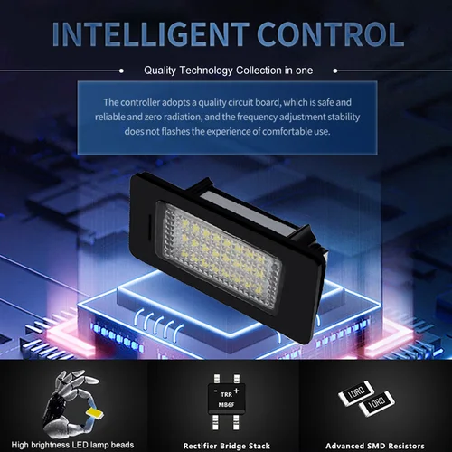 Imagen 2 del producto Luz LED de matrícula de coche para Skoda Yeti 2014-Canbus sin errores blanco DC12V accesorios de piezas de automóviles