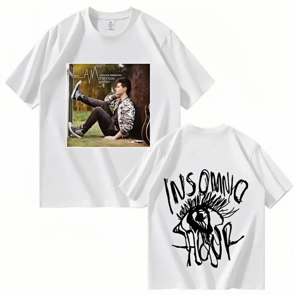 

Hot Singer Men's T-Shirts Abraham Mateo Insomnio Tour 2026 Men's and Women's Fashion Hip Hop Oversized Streetwear Casual Top