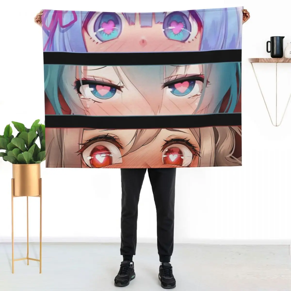 Lewd Eyes Bundle Throw Blanket Winter beds Retros Polar Giant Sofa Designers Bed covers Blankets