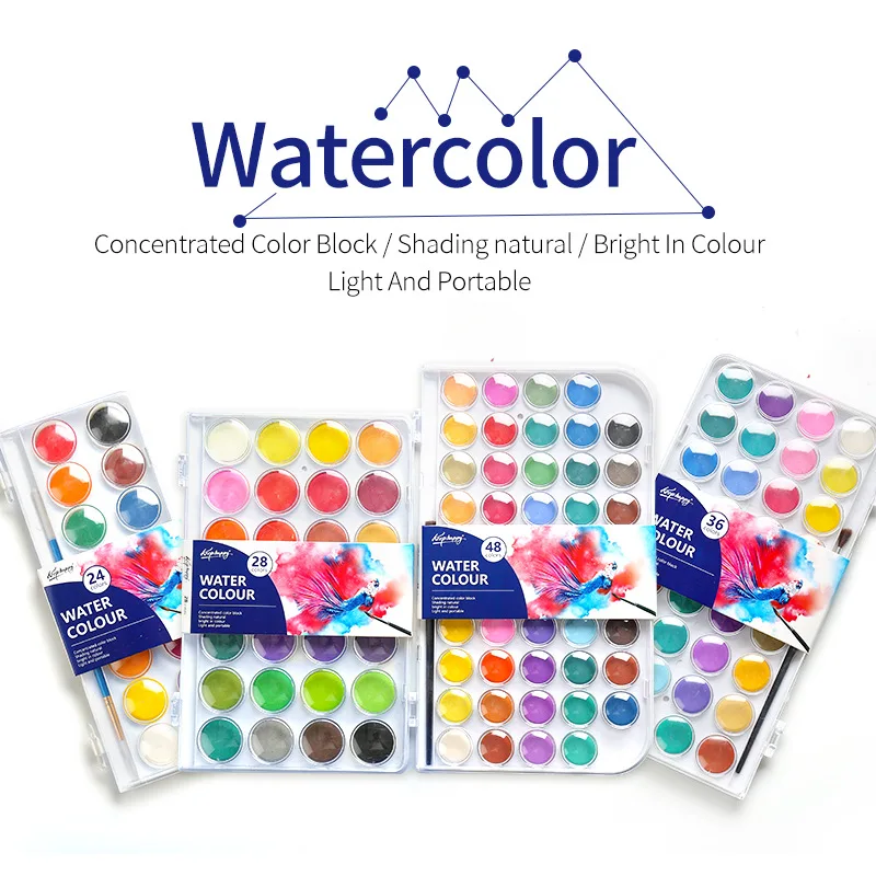 36 Farben festes Aquarellpulver-Set für Anfänger, Studenten, kreative professionelle Malerblockmalerei, Gouache-Pigmentpulver