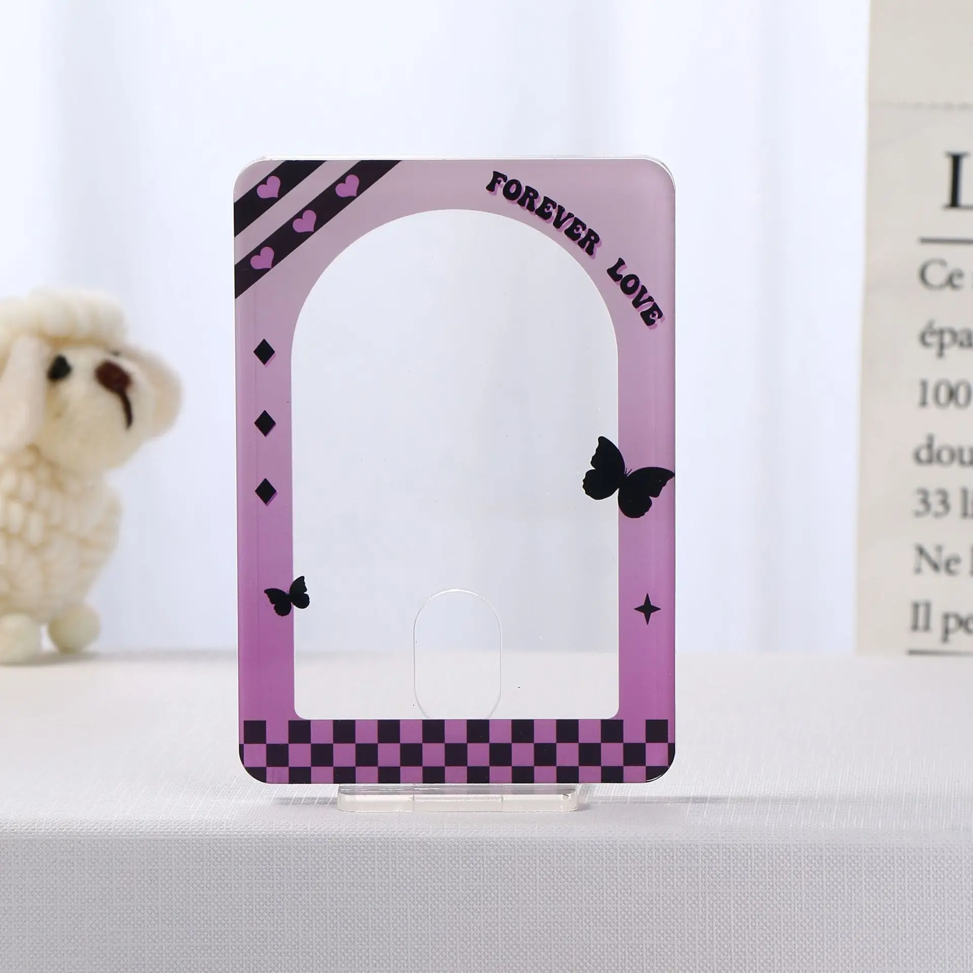 Sweet Cool Style Small Display Stand, Brick, Standing Goupan Desktop Cover, Protective Card Cover