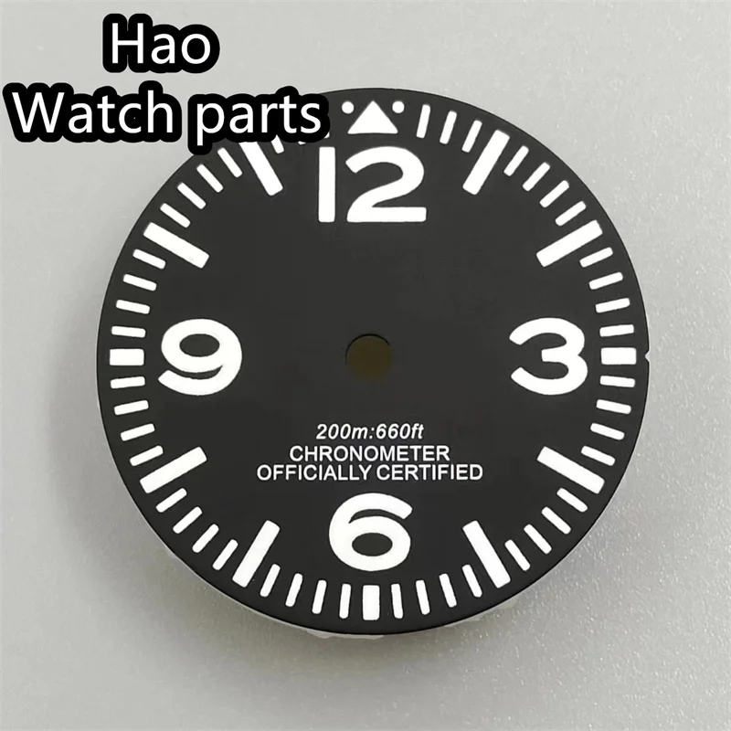 BLIGER 29 мм черный стерильный циферблат зеленый светящийся подходит для NH35 NH36 ETA 2824 2836 Miyota8215 821A Mingzhu DG2813 3804 PT5000 механизм