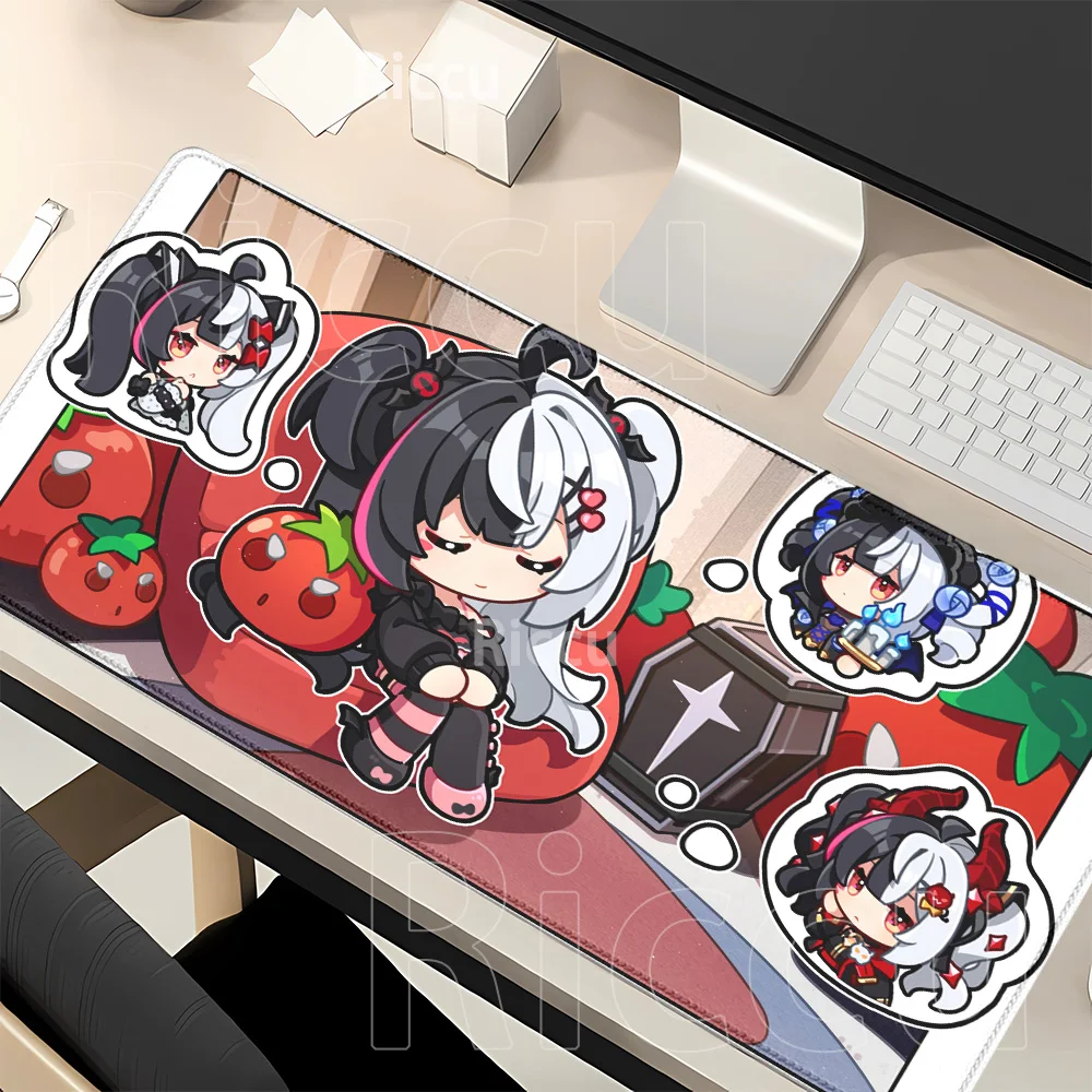 Mouse Pad Lacrimosa Neverness to Everness NTE Kawaii Anime Girl Rubber Office accessories Mousepad PC Gaming HD printing DeskMat