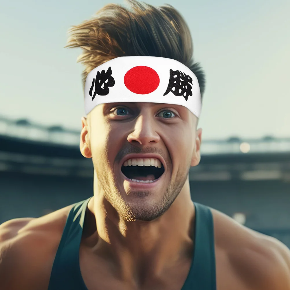 

2pcs Japanese Headband For Men Martial Arts Karate Ninja Bushido Bandana Chef Workout Sports Headband Hair Styling Tool