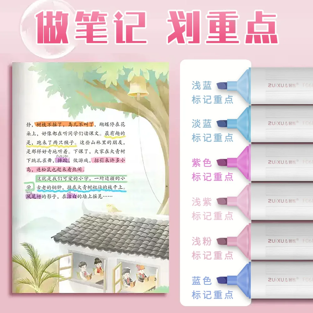 3 ألوان فسفورية Kawaii الدب عالية ملونة للاجتماعات ملاحظة أقلام تحديد الفلورسنت مكتب الفن القرطاسية اللوازم المدرسية.