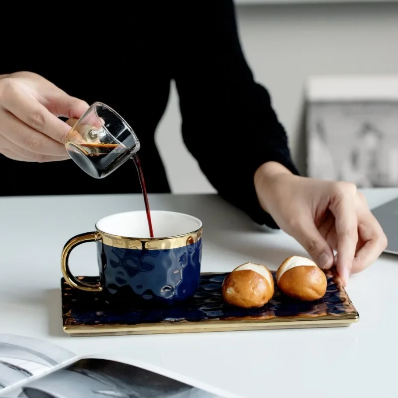 Ceramic Coffee Cup and Plate Set Breakfast Plate Breakfast Cup Dim Sum Dish Water Cups Milk Mug Coffee Mug Afternoon Tea Cups