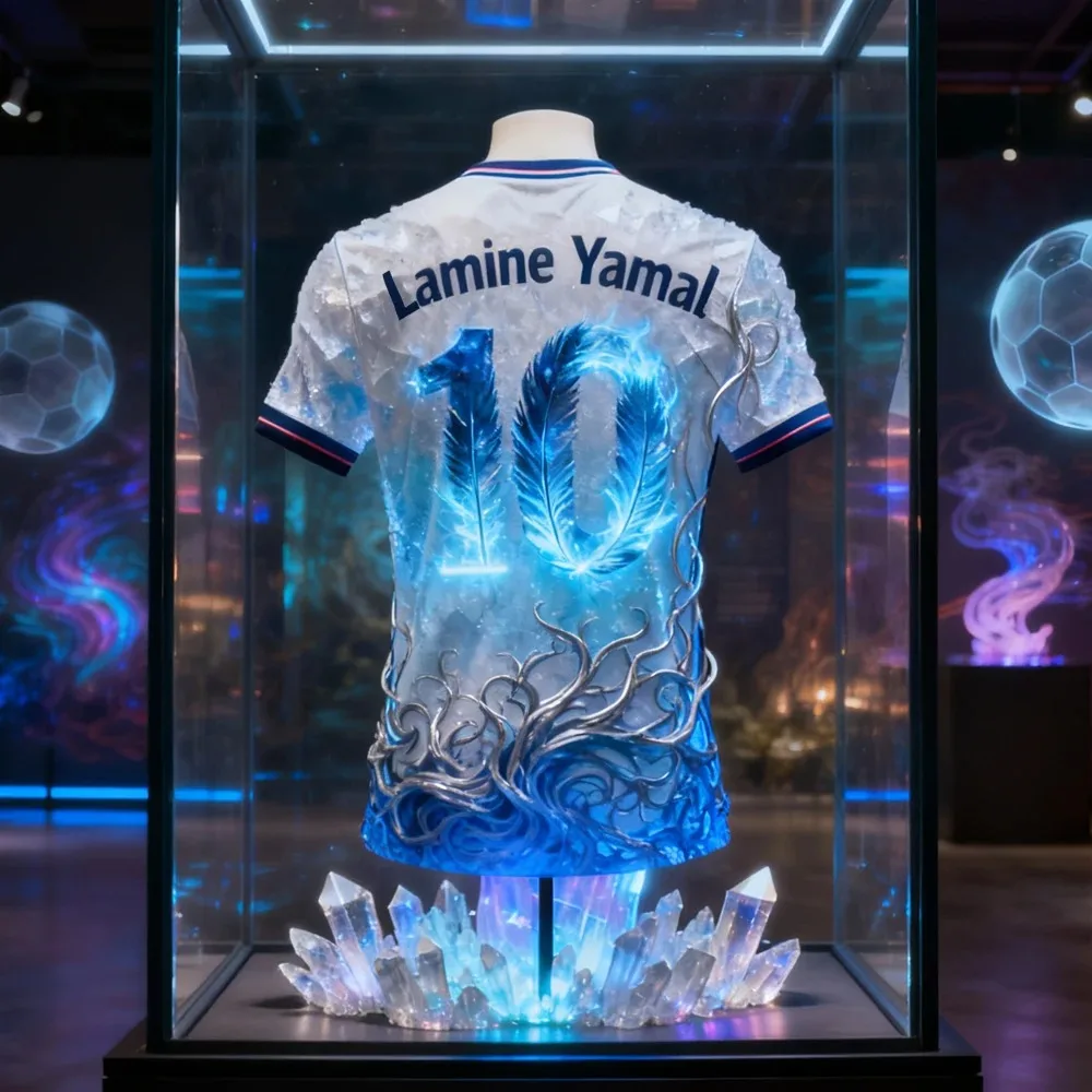 

2026 New Design 3D Short Sleeved Top NO.10 Yamal Quick Drying T-shirt Men's Training Sports Breathable T-shirt Large Size