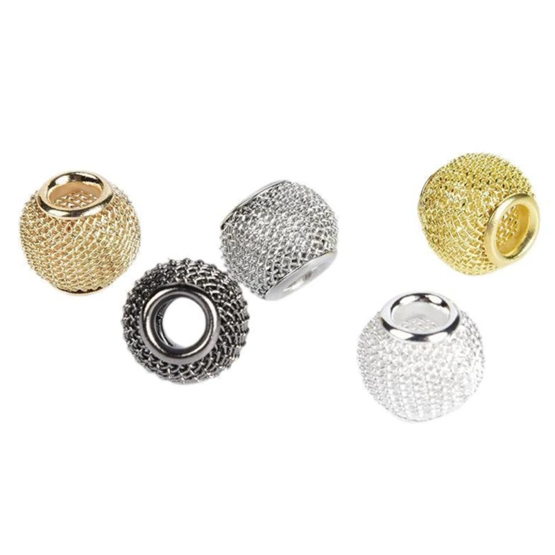 10Pieces Decorative Iron Mesh Ball Craft Components for Earrings Necklaces Handmade Jewelry Making Supplies