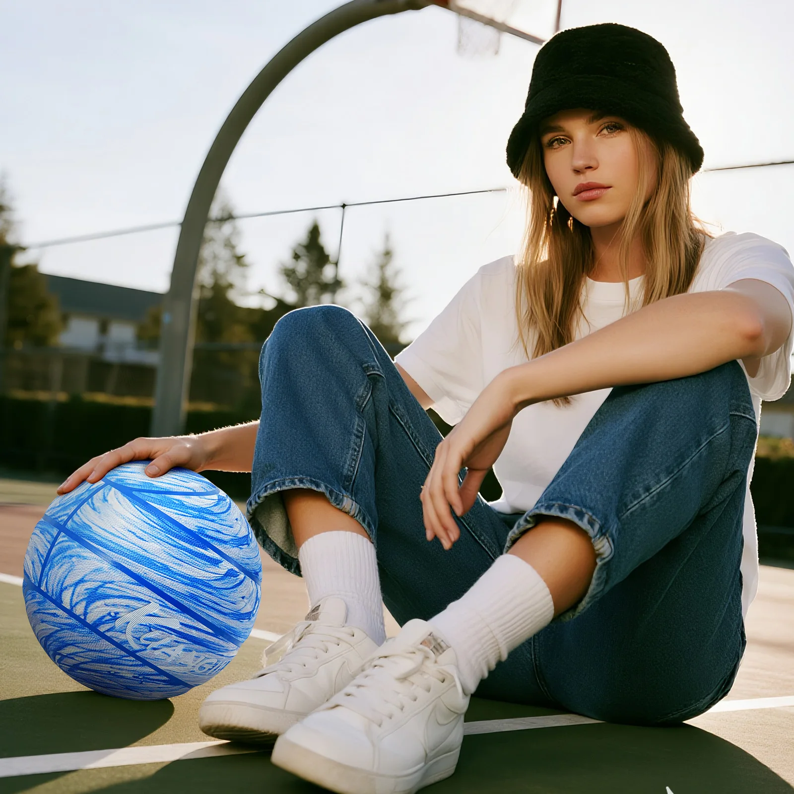 Kuangmi 야광 농구, 실내 및 실외 야광 농구 선물, 사이즈 7, KMbb615AB