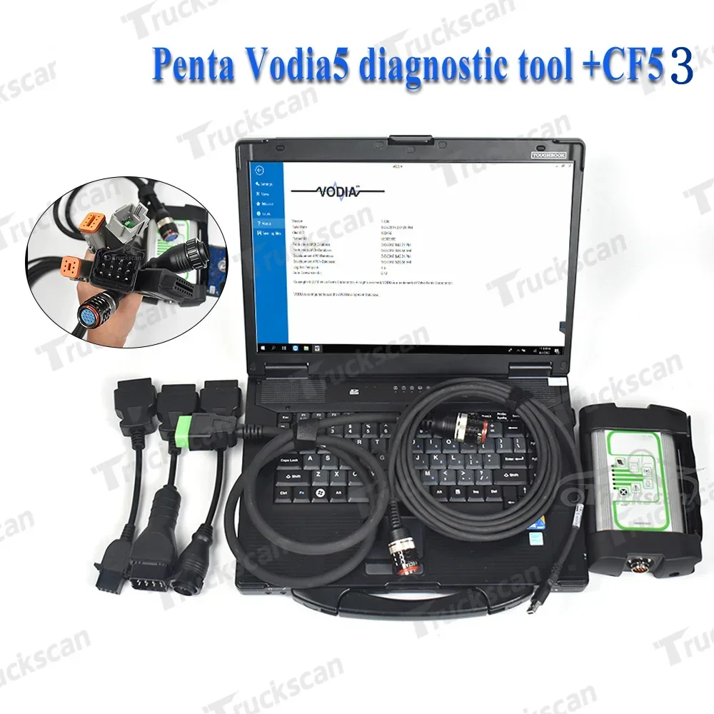 for Marine Engine Diagnostic Connect for Vocom Vodia Scanner Tool for Penta Marine Industrial Engie Diagnostic Scanner+CF53lapto