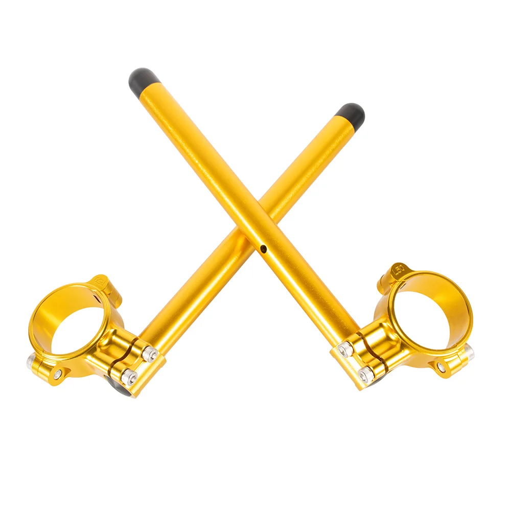 2 pieces CNC Aluminum Motorcycle Handlebar 52mm Clip-on 7/8