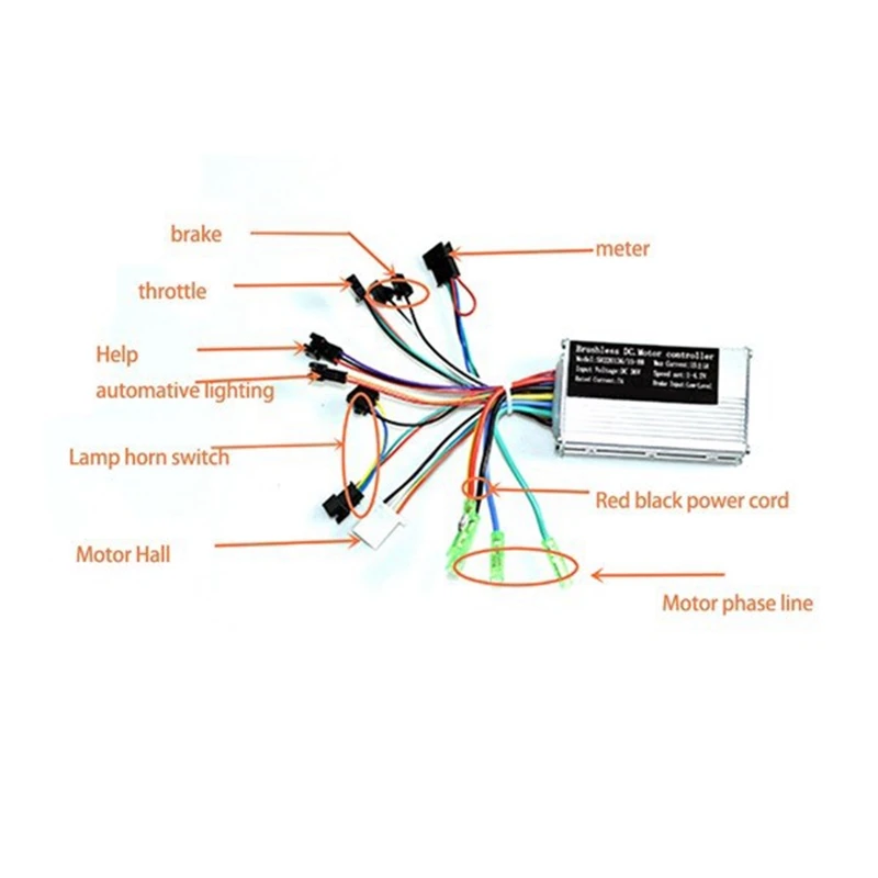 1 Set 36V 17A 250W/350W Motor Controller E-Bike Brushless Speed Controller Accessories And S866 LCD Display