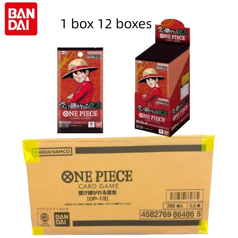 

Bandai ONE PIECE Original Box Card OPCG Inheritance Will OP13 Booster Pack A Whole Box of 12 Boxes Luffy Anime Peripheral Gifts