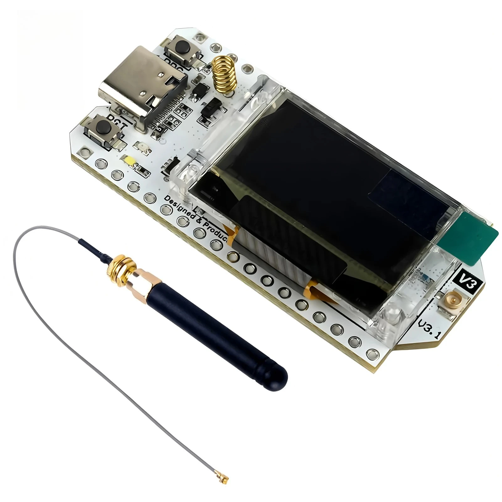 Papan Pengembangan Heltec LoRa32 V3 868MHz/915MHz 0,96 inci SX1262 0,96 inci OLED WiFi BLE LoRa Kit untuk IoT Cerdas & Meshtastic